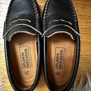 Atlanta Moccasins Little Boy Shoe size 10T Dark Brown. Worn once
